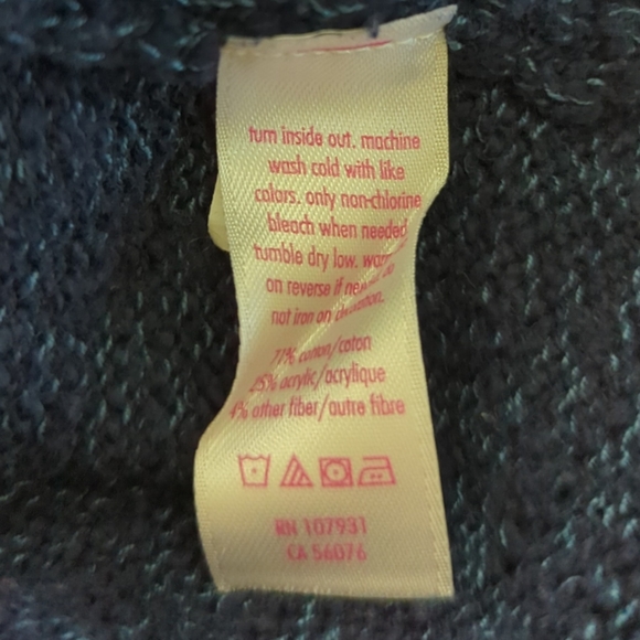 JUSTICE Navy Pullover Sweater w Fuzzy Sequined Llama Size 12 - Picture 8 of 8